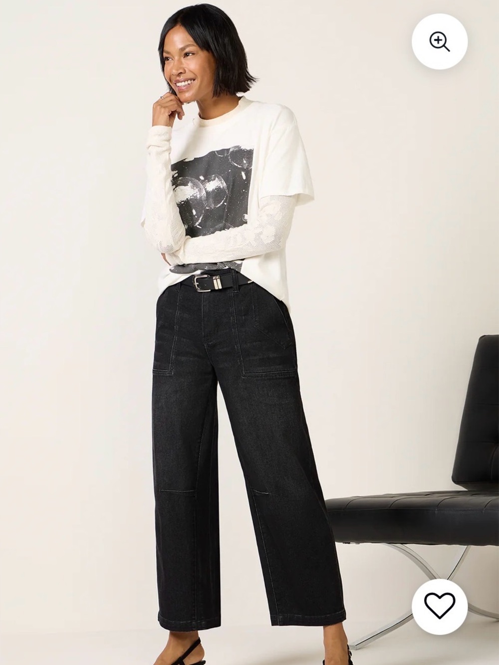 Kut from the Kloth Black Ashton High Rise Barrel Jeans